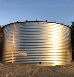 30,000 Gallon Water Storage Tank Installed