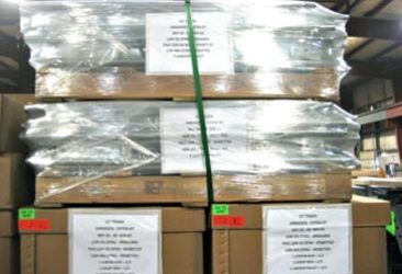 Each pallet is arranged like with like in assembly process